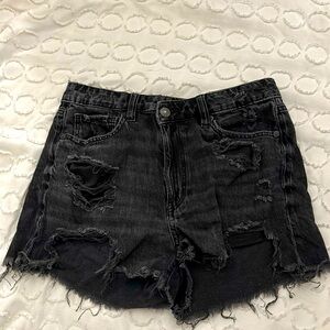 American eagle black jean shorts